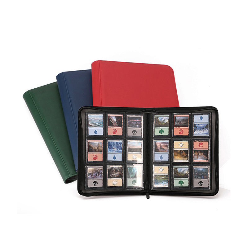 Leather Zipper Section Card Book Game Card Book Collection Book