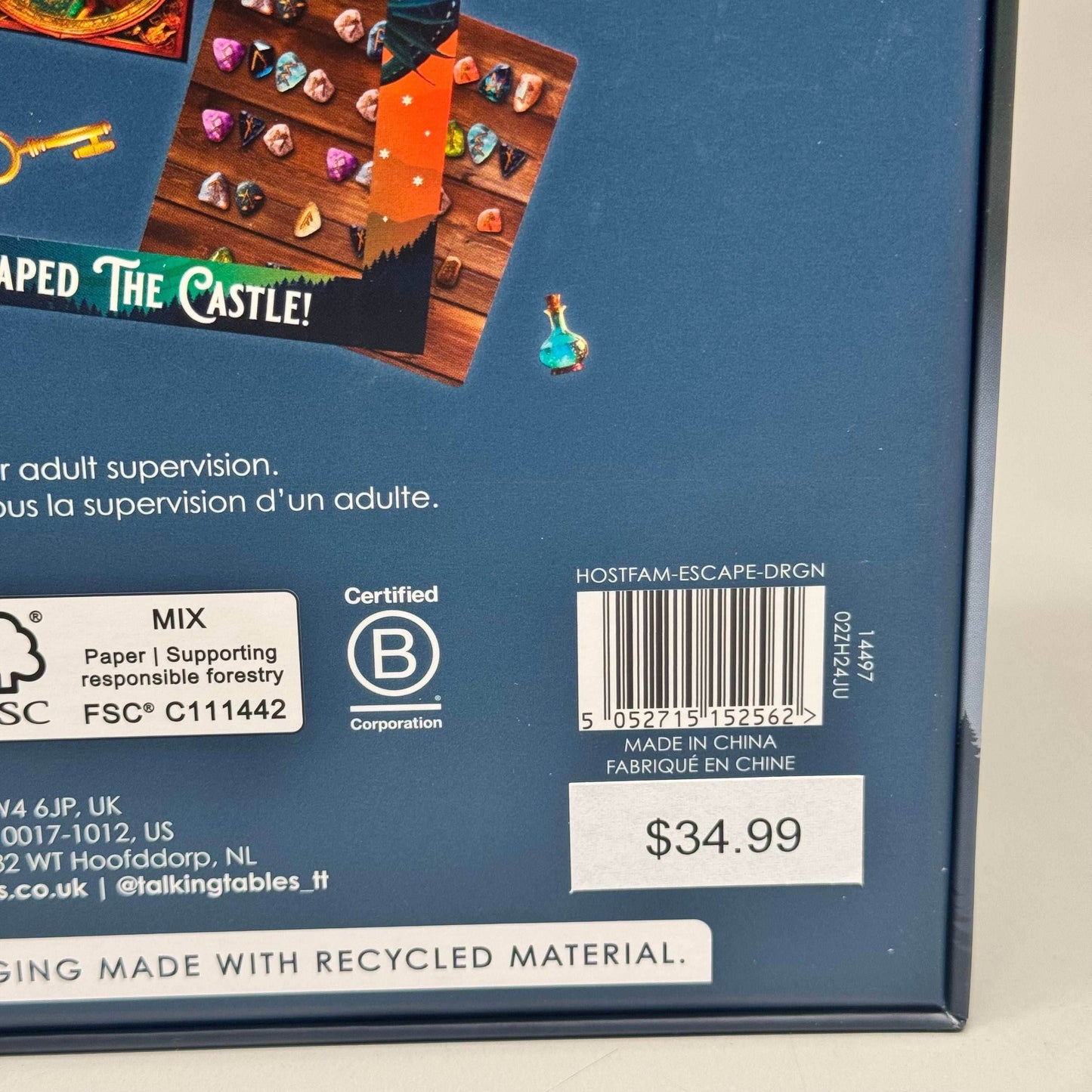 Escape Room Dragon Edition Board Game HOSTFAM-ESCAPE-DRGN - 