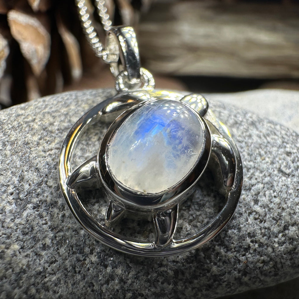 Moonstone Turtle Necklace