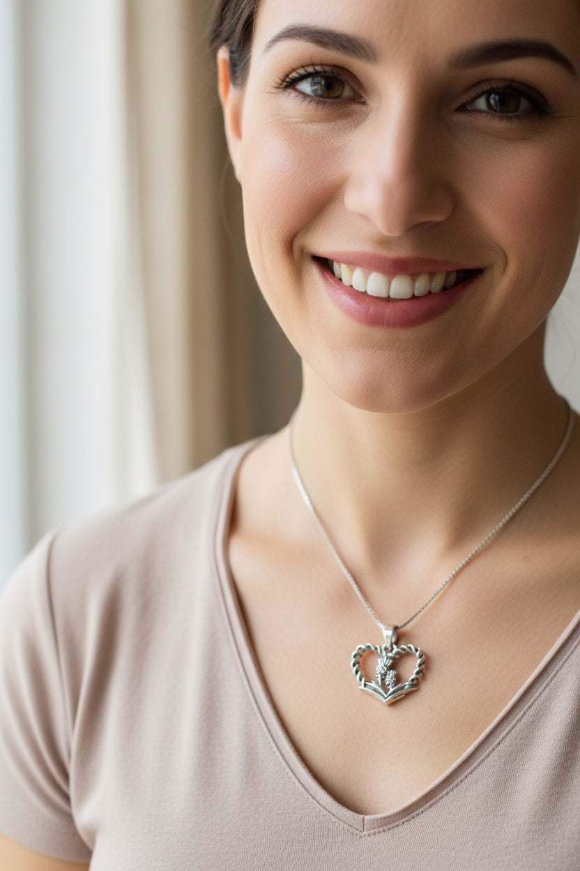 Rose & Thistle Luckenbooth Necklace