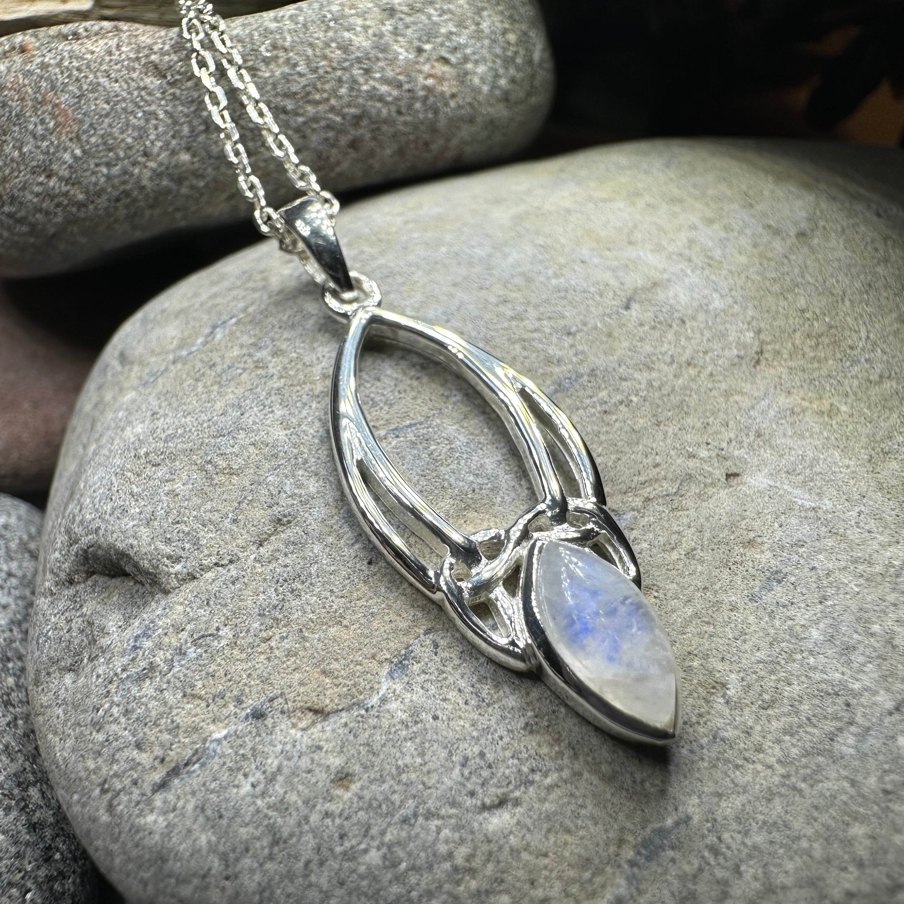 Moonstone Trinity Knot Necklace - 18