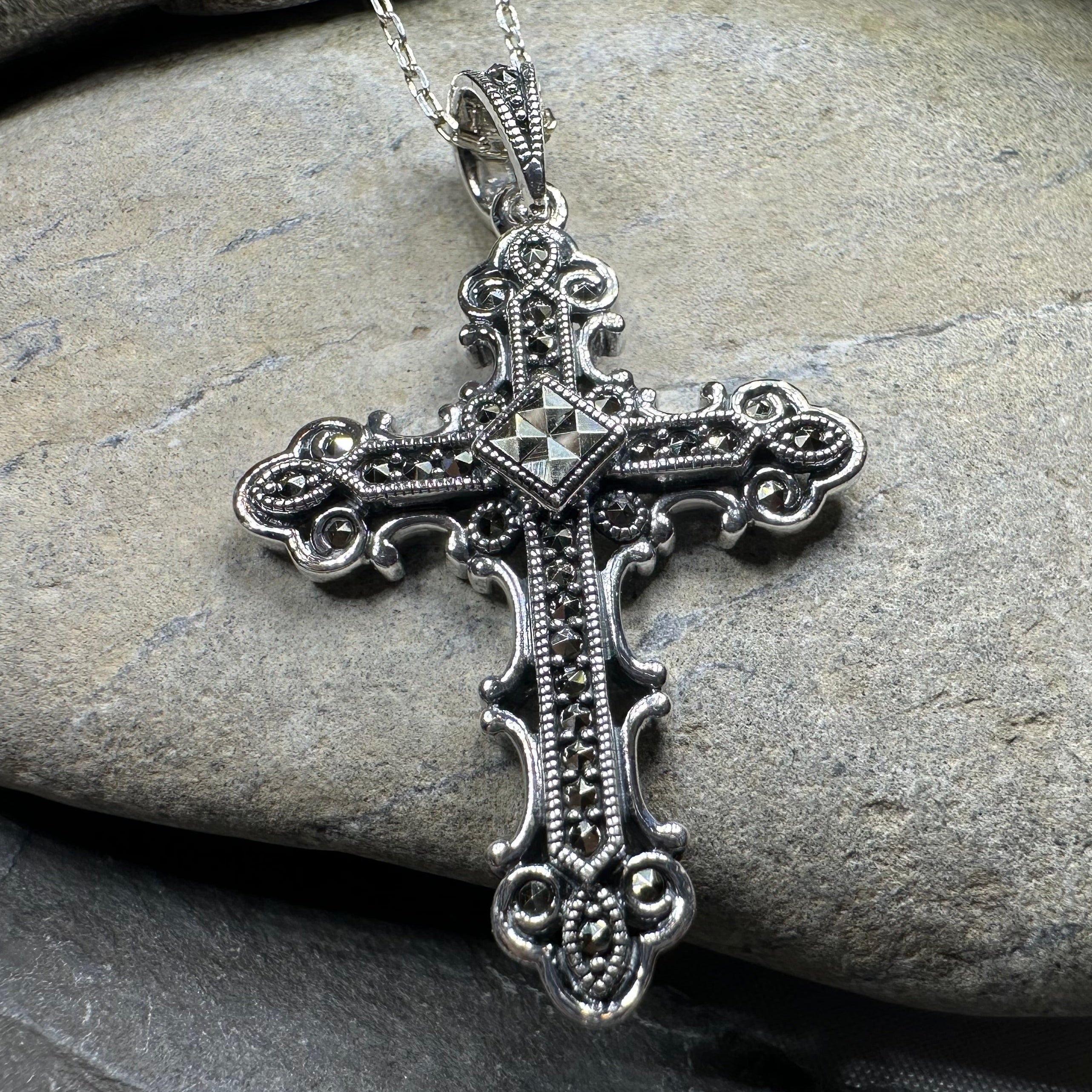 Scottish Skinnet Cross Necklace