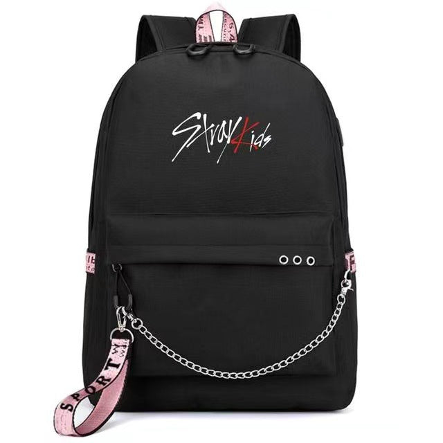 American TV Series Stranger Things Backpack USB Charging Backpack Student School Bag