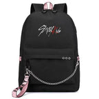 American TV Series Stranger Things Backpack USB Charging Backpack Student School Bag
