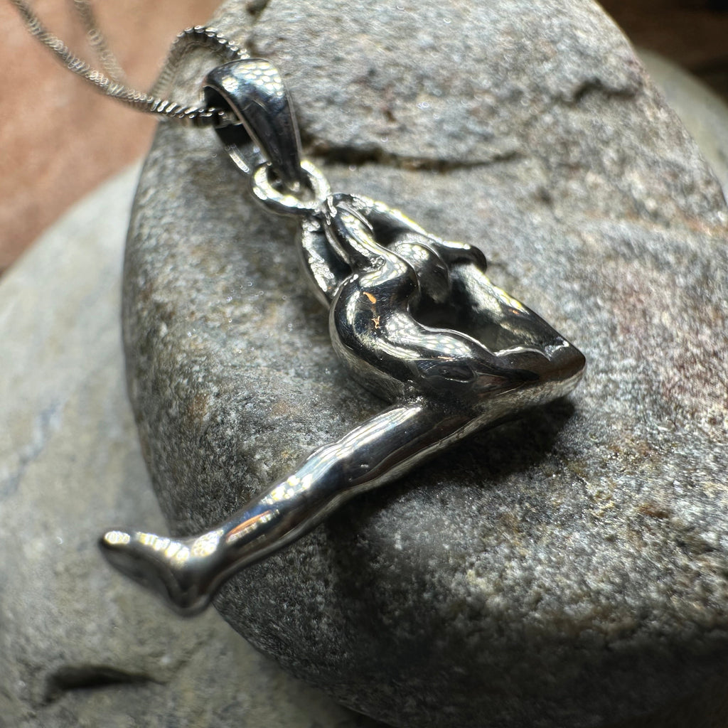 Yoga Pose Silver Necklace