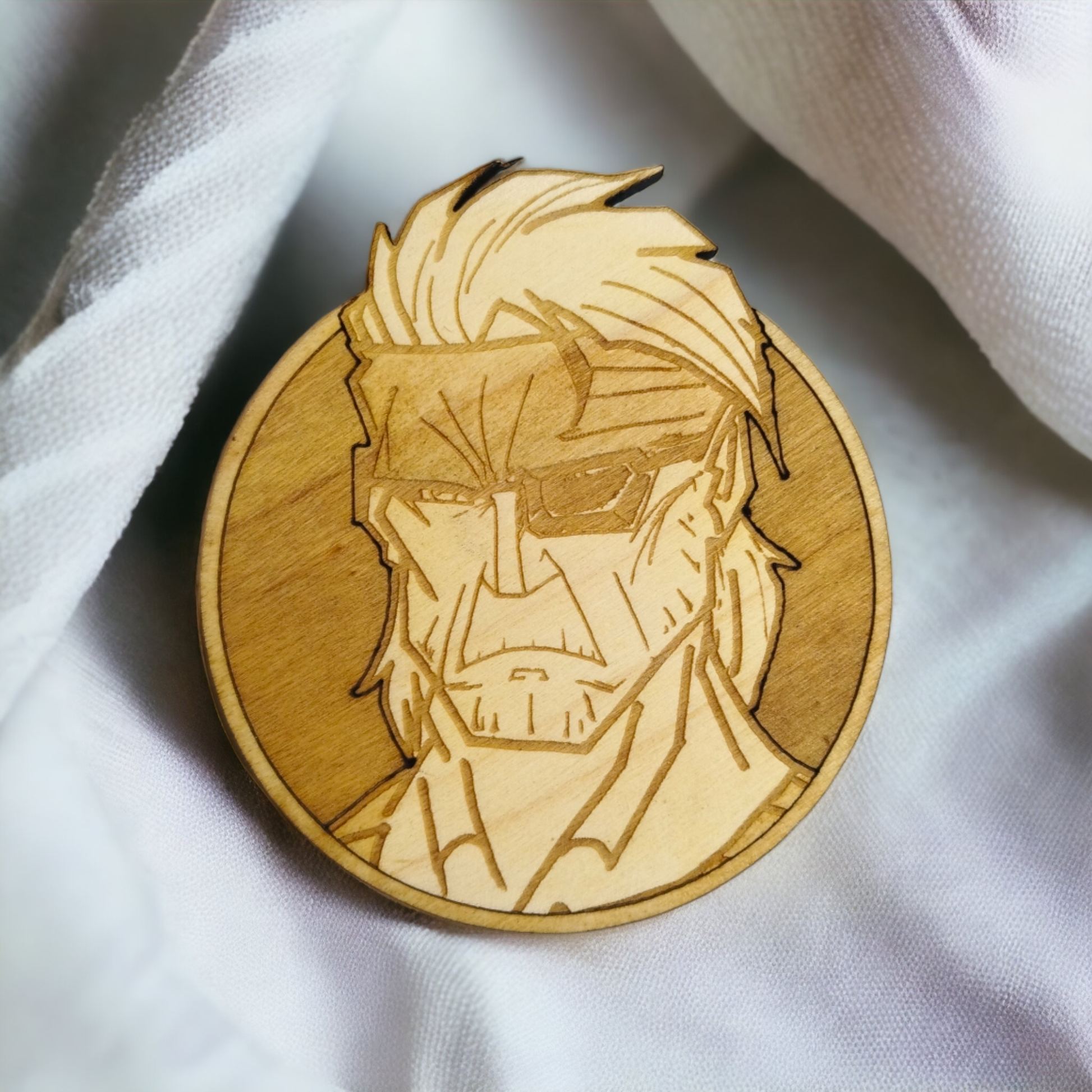 Set of 6 Metal Gear Solid Wooden Coasters - Handmade Gift - Christmas Decor - Wood Kitchenware