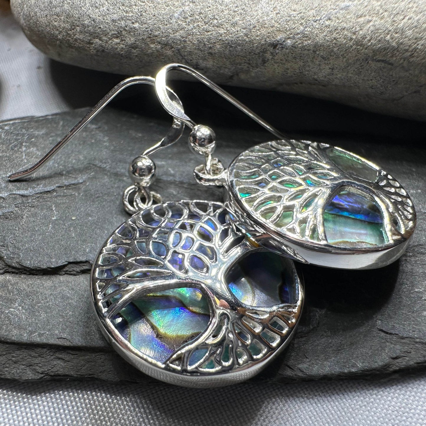 Robyn Tree of Life Earrings - Abalone Shell