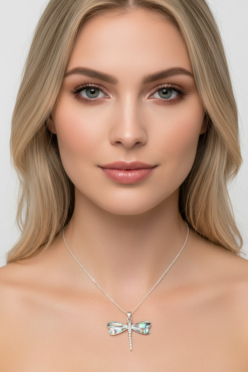 Shimmering Dragonfly Necklace