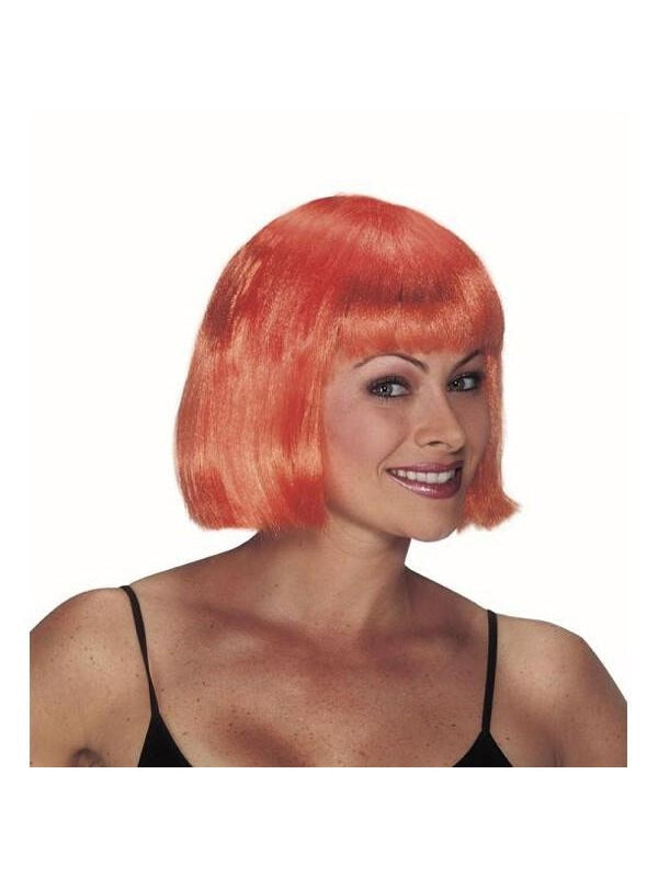 Adult Orange Short Bob Wig