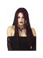 Twisted Long Burgundy & Black Wig