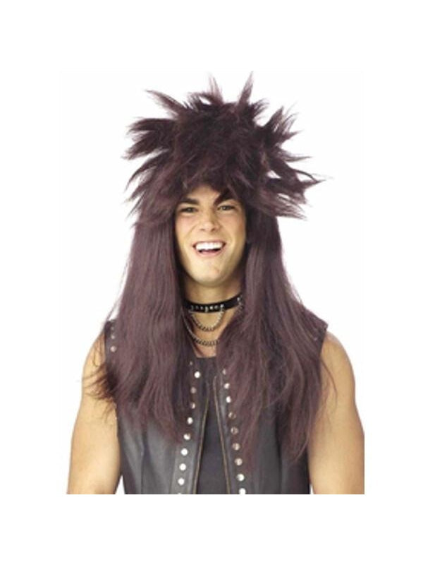 Brown Punk Mullet Wig