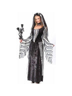 Adult Black Rose Ghost Dress Costume