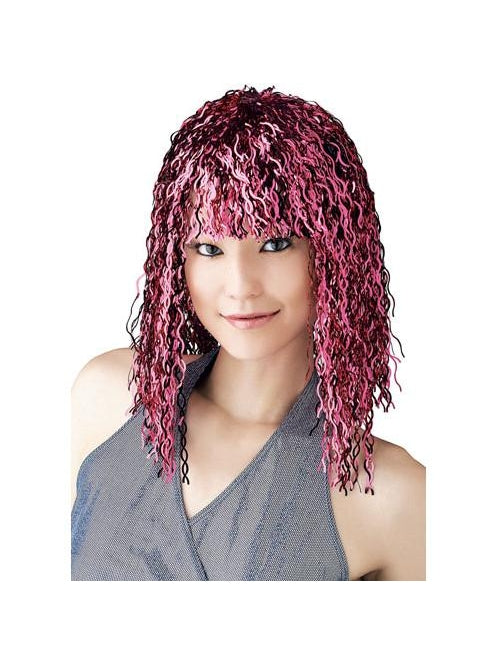 Pink Tinsel Wig