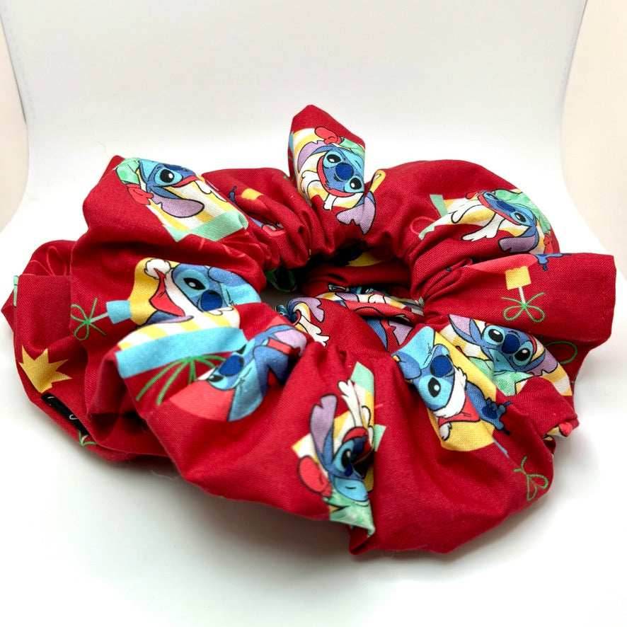 Red Stitch Christmas Scrunchie - 