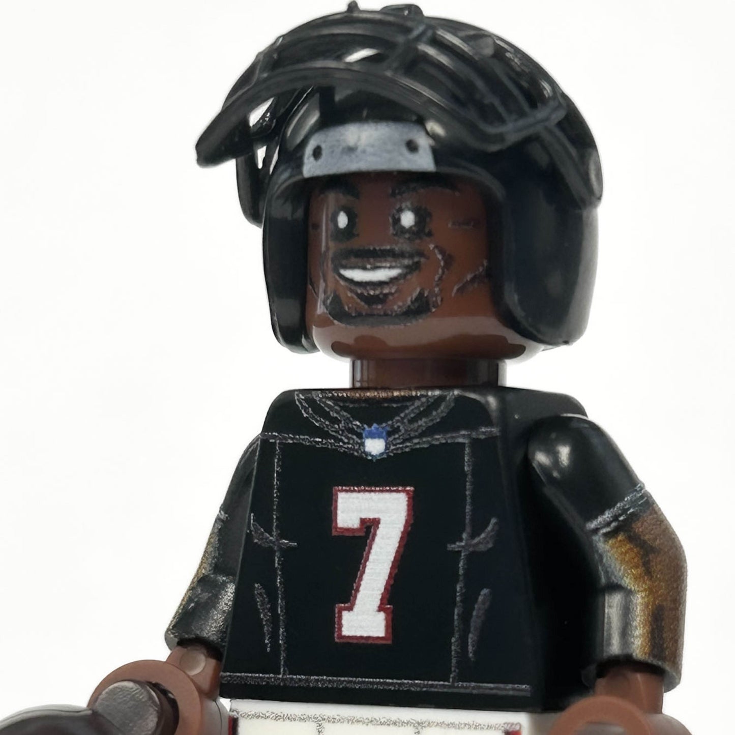 #7 RB Atlanta Football Player Minifig made using LEGO parts - 