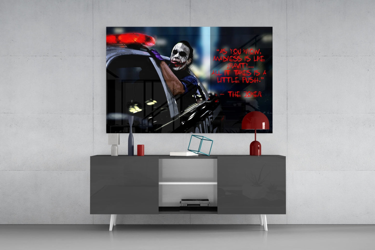 Joker Glass Wall Art