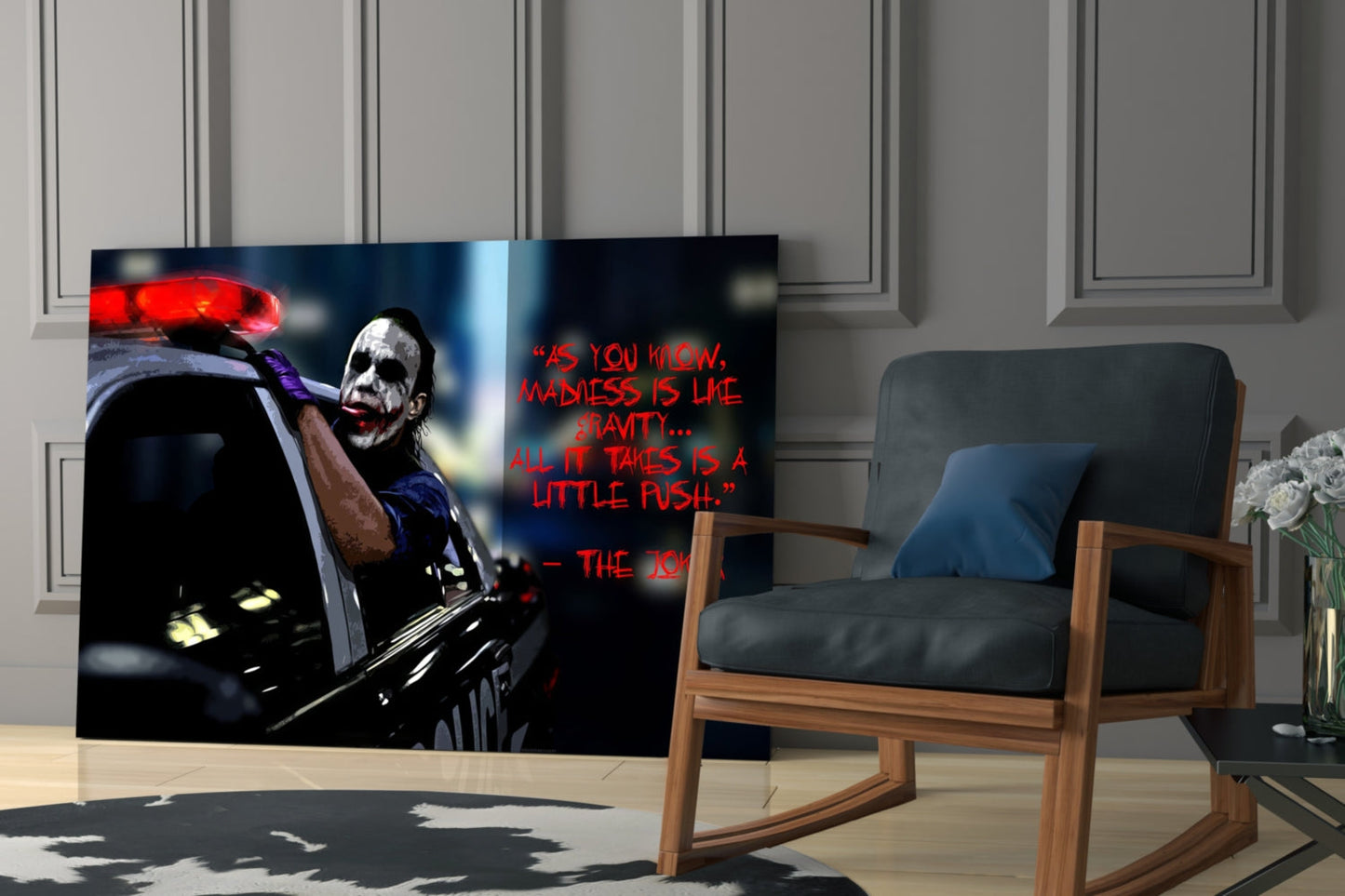 Joker Glass Wall Art
