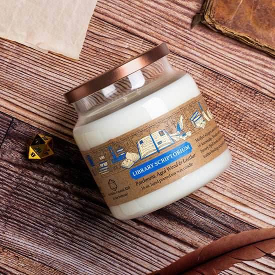 Cantrip Candles (16 oz Glass Candle) - The Library Scriptorium