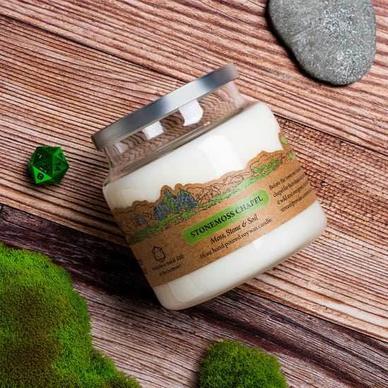 Cantrip Candles (16 oz Glass Candle) - Stonemoss Chapel