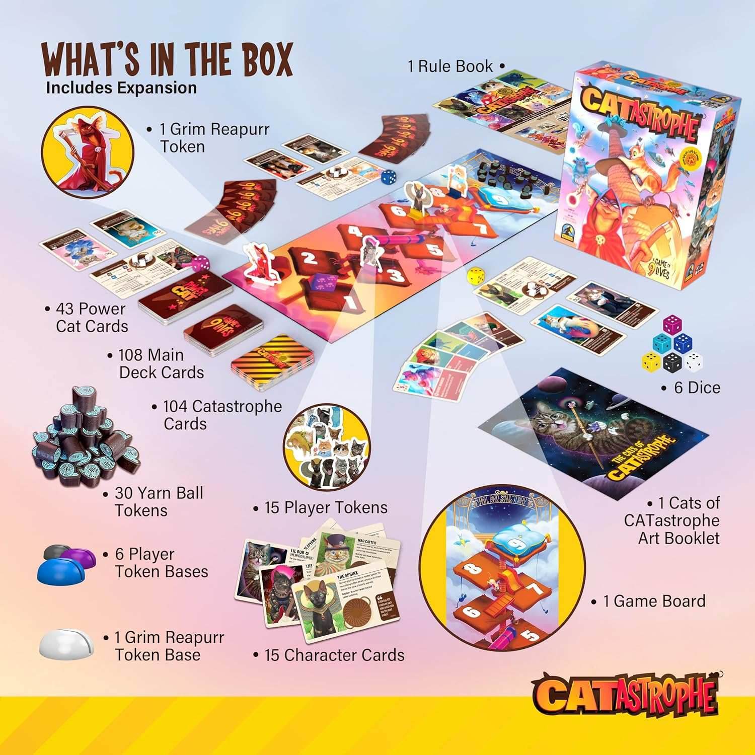 CATastrophe: A Game of 9 Lives with Paws Out Expansion Pack - 