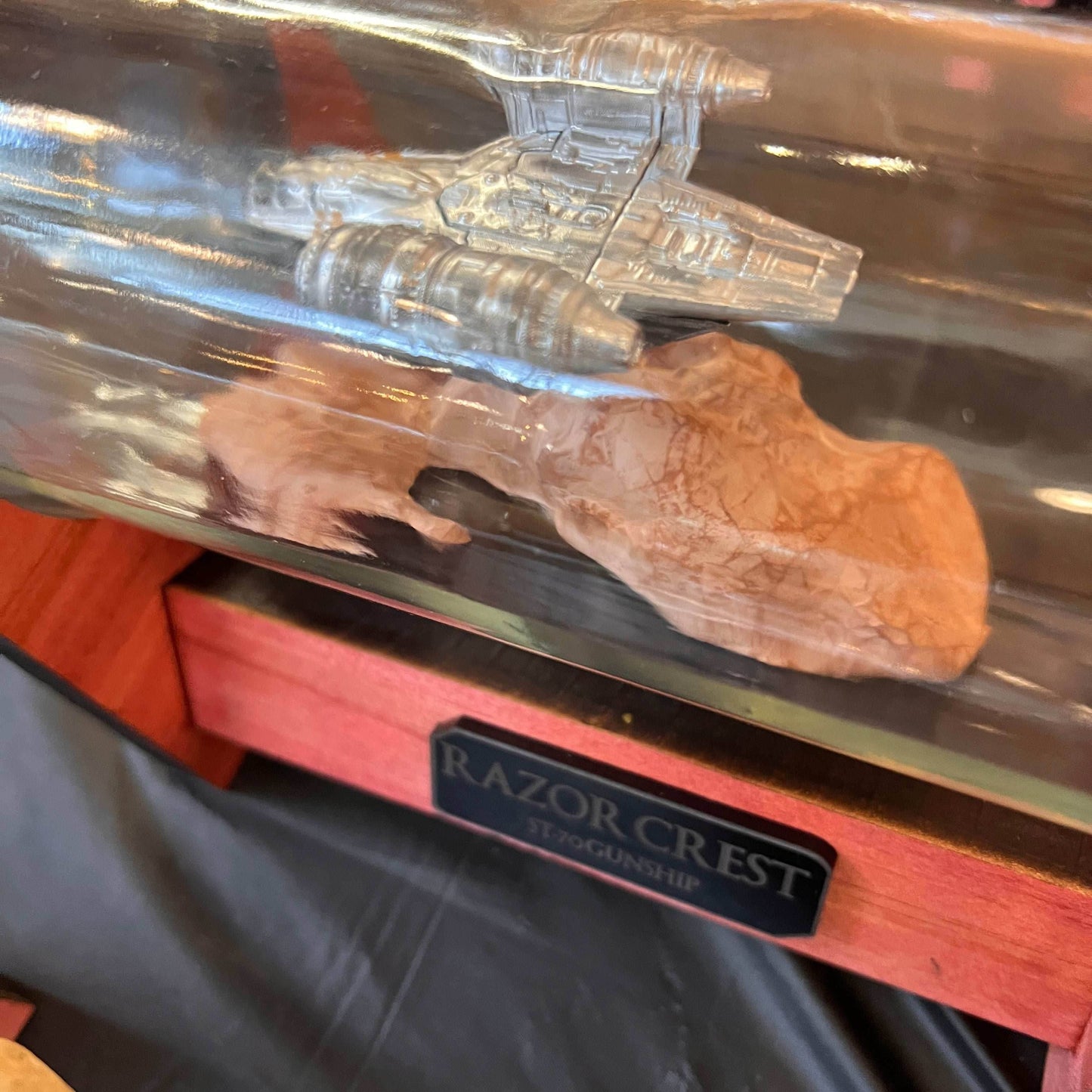 Star Wars Razor Crest in a Wine Bottle - With Stand