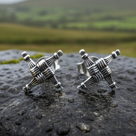 Saint Brigid's Cross Post Earrings