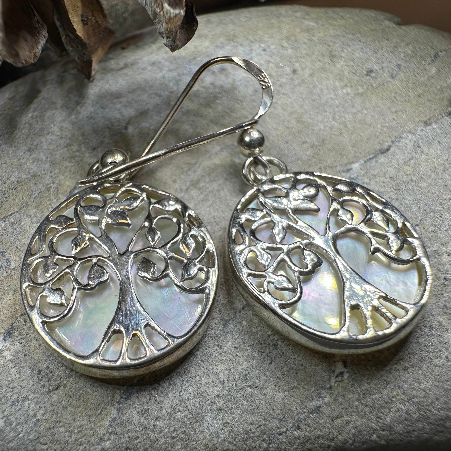 Domhainn Tree of Life Earrings - Abalone Shell