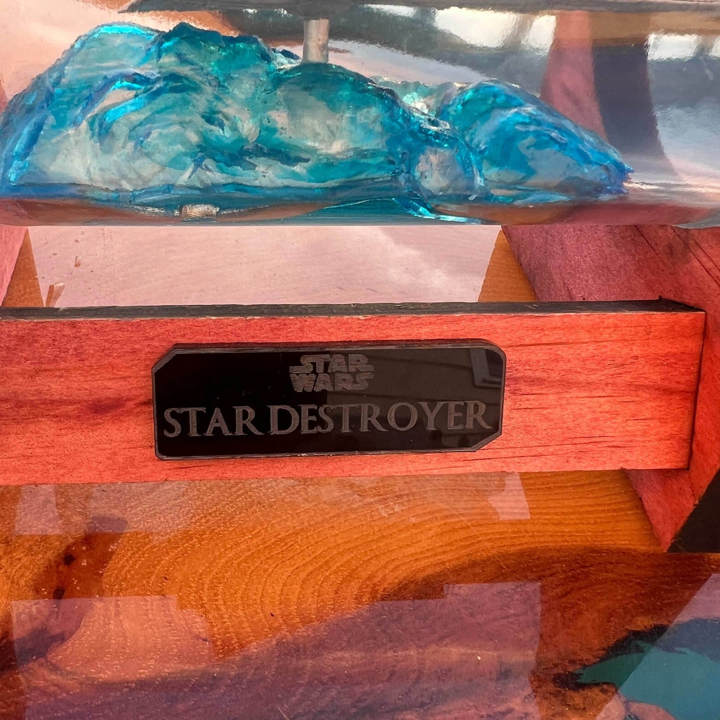 Star Wars Imperial Star Destroyer in a Wine Bottle - With Stand