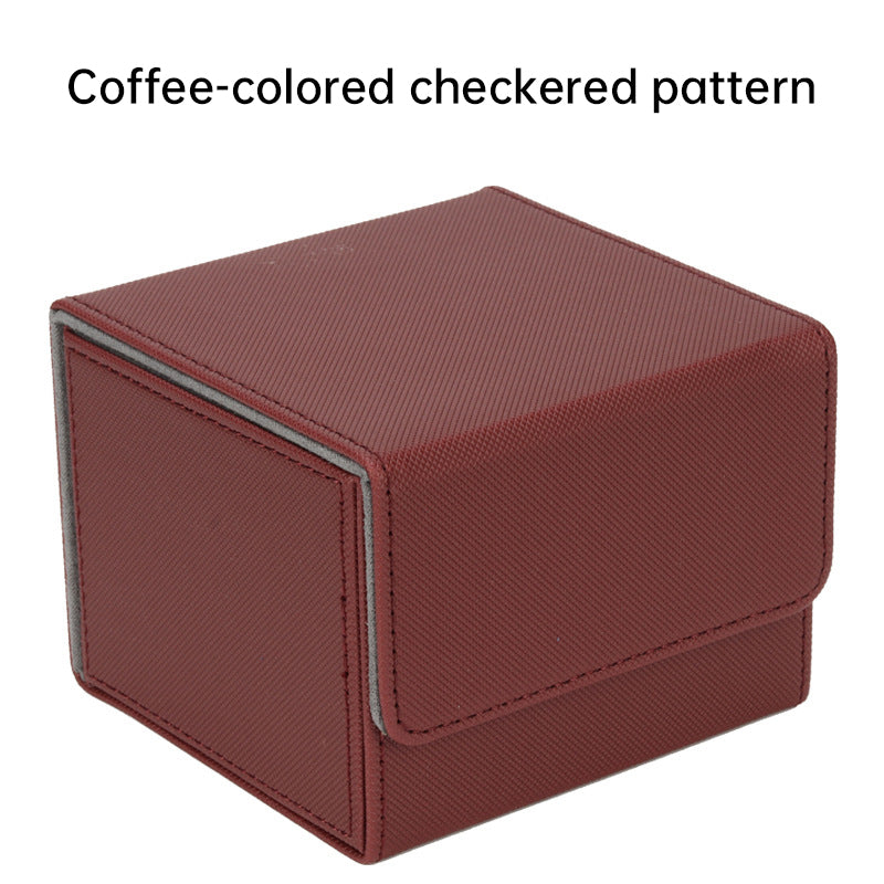 Magnetic Trading Card Storage Box - 100 Card Capacity (Sleeved), Waterproof & Stain Proof Collectoe