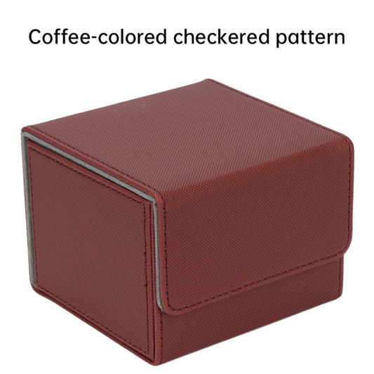 Magnetic Trading Card Storage Box - 100 Card Capacity (Sleeved), Waterproof & Stain Proof Collectoe