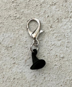 Black Witch Hat Zipper Pull Bag Charm Keychain