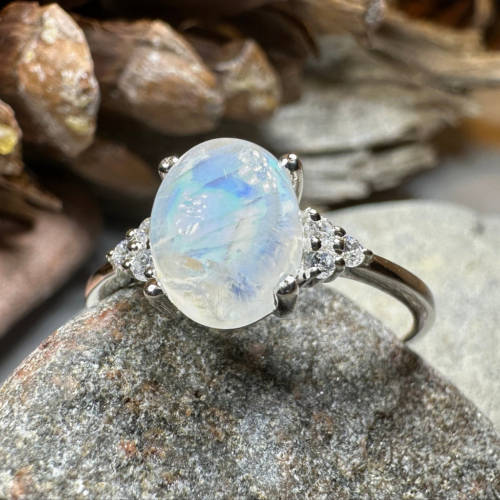 Winter Dawn Moonstone Ring