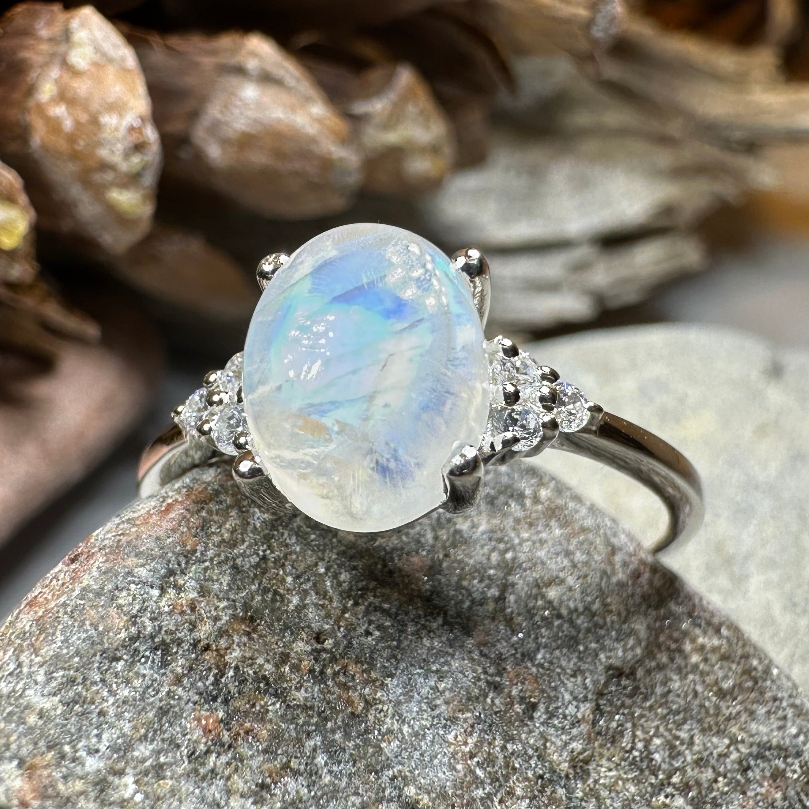 Winter Dawn Moonstone Ring