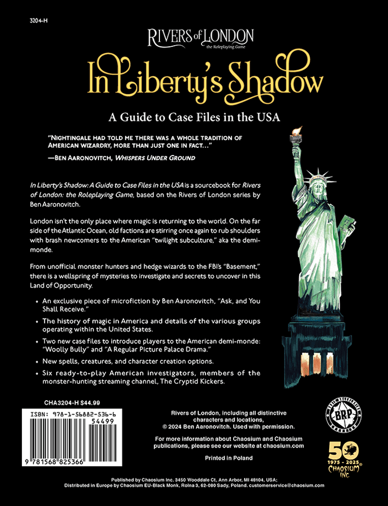 Rivers of London: In Liberty's Shadow - A Guide to Case Files in the USA - 