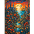 Ingooood Jigsaw Puzzle 1000 Pieces- CHÂTEAU SOUS LES FLEURS - Entertainment Toys for Adult Special Graduation or Birthday Gift Home Decor