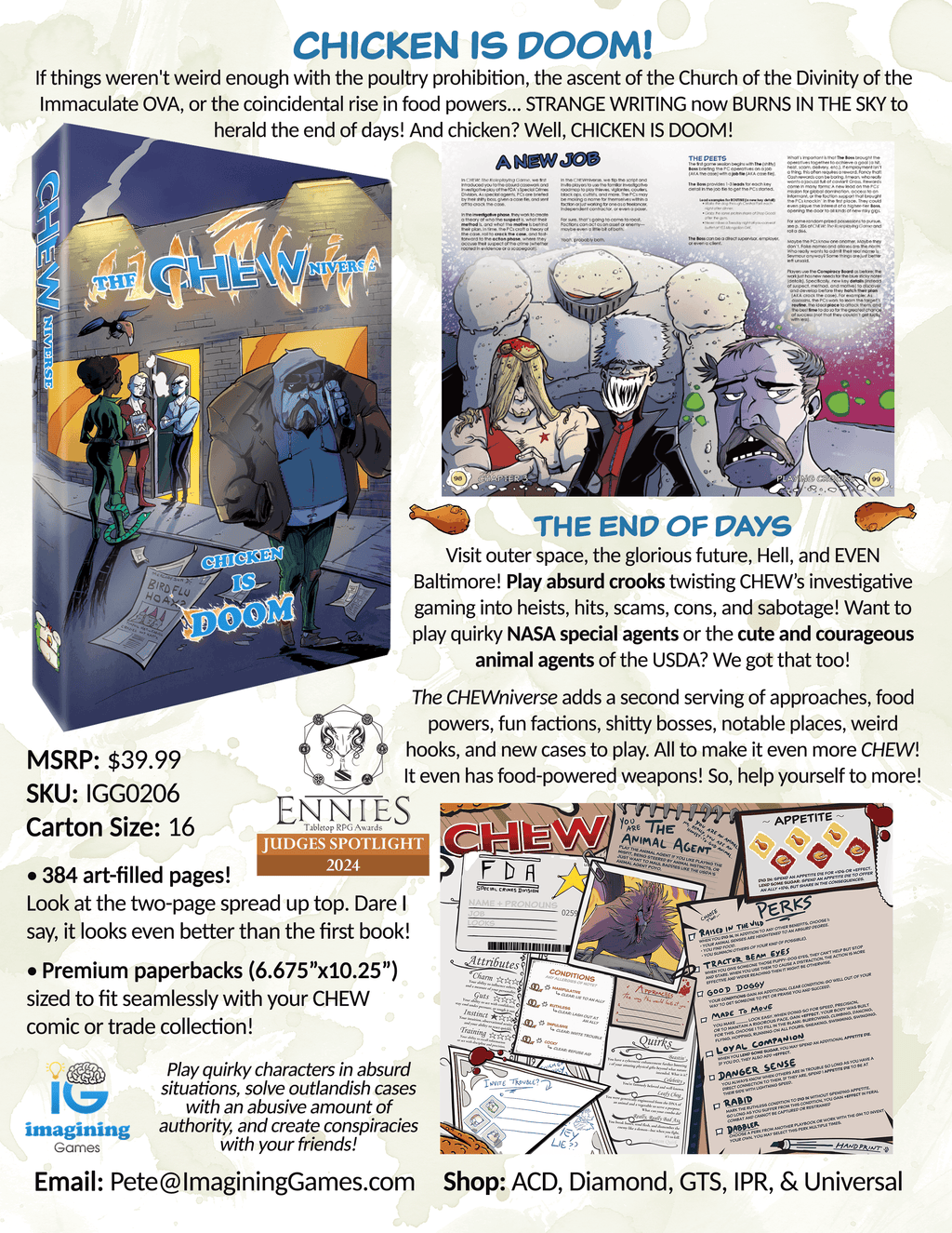 CHEWniverse Rpg Supplement - Paperback + PDF