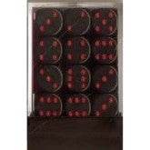 Chessex 12mm 6-Sided Dice Block (Opaque) - Black/Red