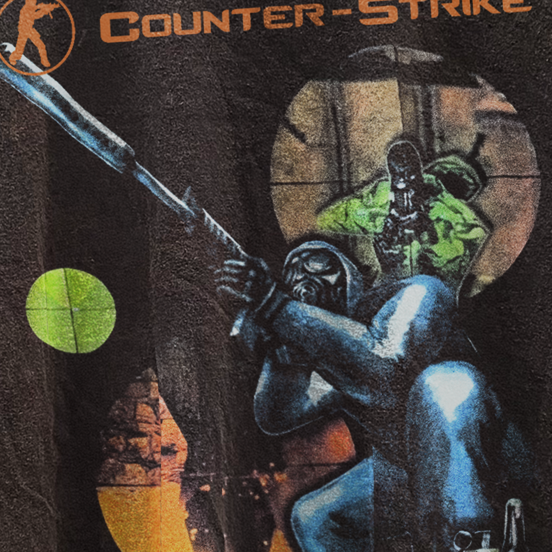Vintage 2003 'Counterstrike 1.6' Black T-Shirt