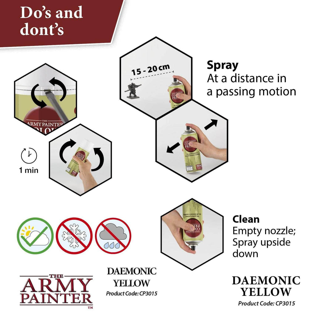 Army Painter Colour Primer: Daemonic Yellow - 