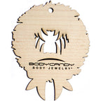 Wood Holiday Vampire Wreath Christmas Ornament