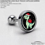 Christmas Holiday Dinosaur Tragus Cartilage Earring by Onyx O