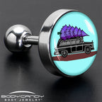 16G 1/4 Holiday Christmas Hearse Tragus Cartilage Earring by Onyx O
