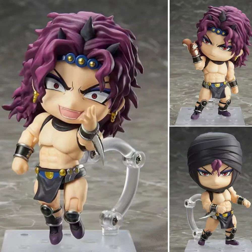 CUTE JOJO's Bizarre Adventure Anime Figures, Kawaii Chibi Guido Mista, Risotto Nero, Kars, Kujo Jotaro Action Figure PVC Toys Doll 10 cm
