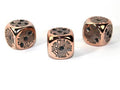 Copper Metal-Plated Over Plastic d6 Circuit Design 16mm Pipped (Price is Per Die) - 