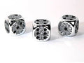 Silver Metal-Plated Over Plastic d6 – Circuit Design | 16mm Pipped Die (Sold Individually) - 