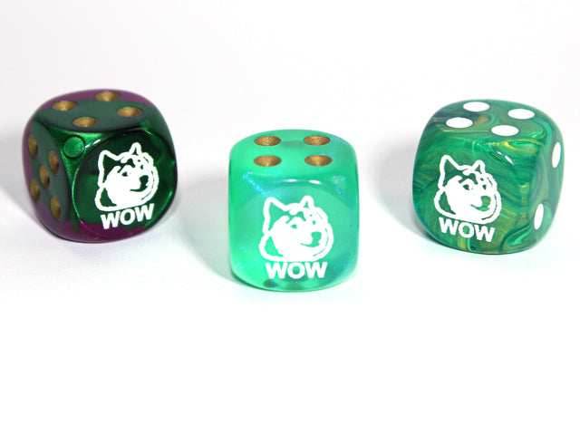 Wow (Doge) d6 Pipped Dice 16mm | Custom D6 Dice (sold per piece) - 