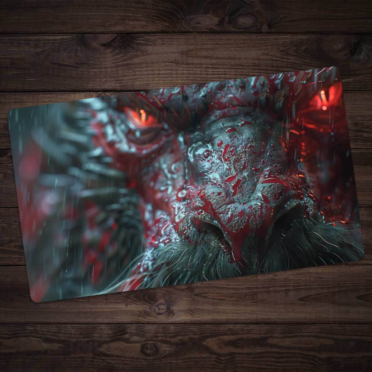 Blood Drenched Dragon Playmat - Standard Playmat / Plain