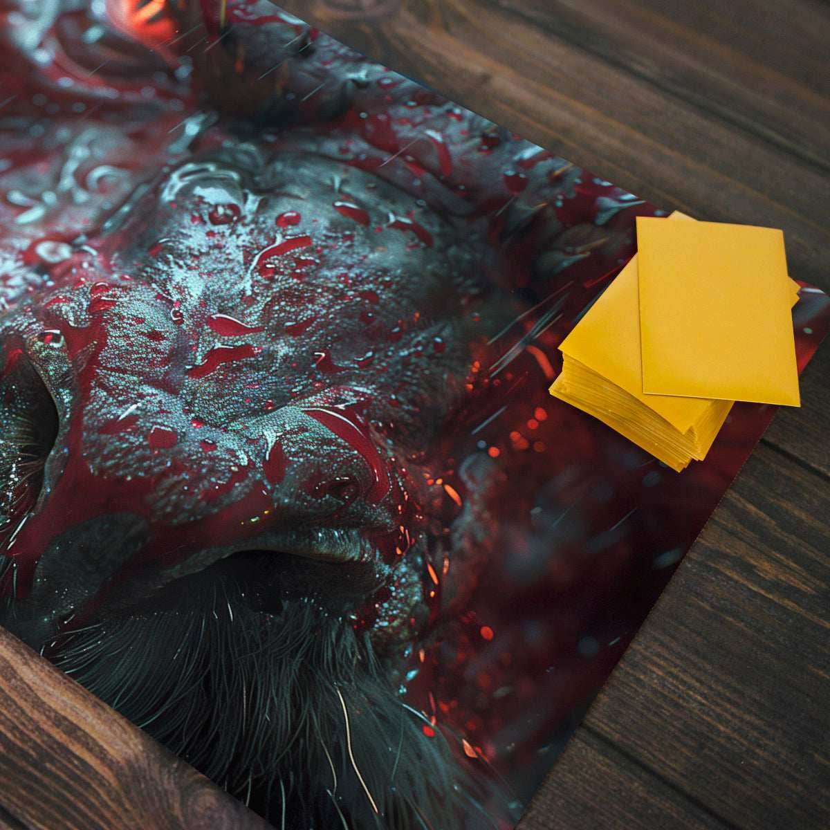 Blood Drenched Dragon Playmat - Standard Playmat / Plain