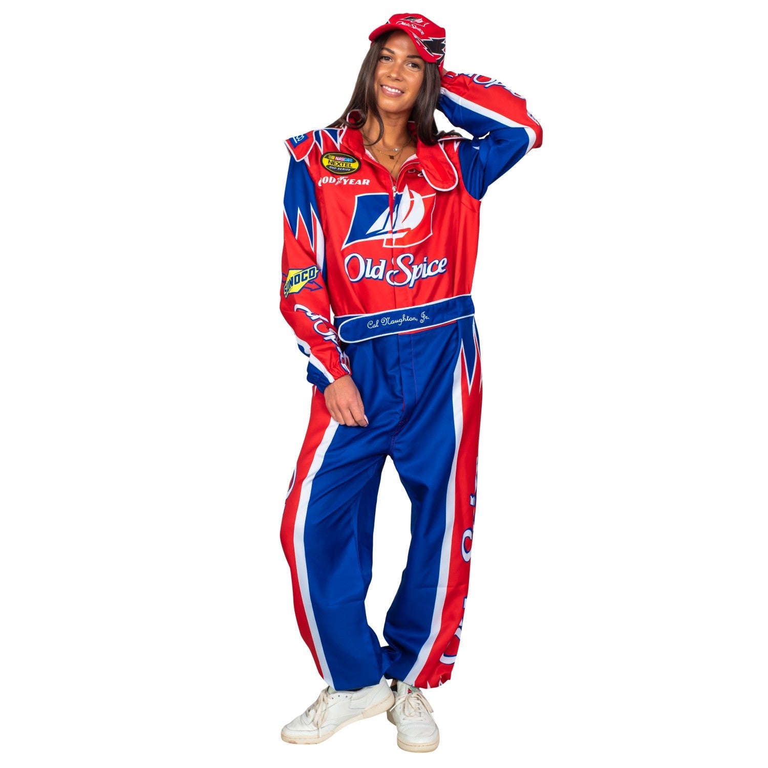 Cal Naughton Driver Deluxe Jumpsuit and Hat Halloween Costume Cosplay