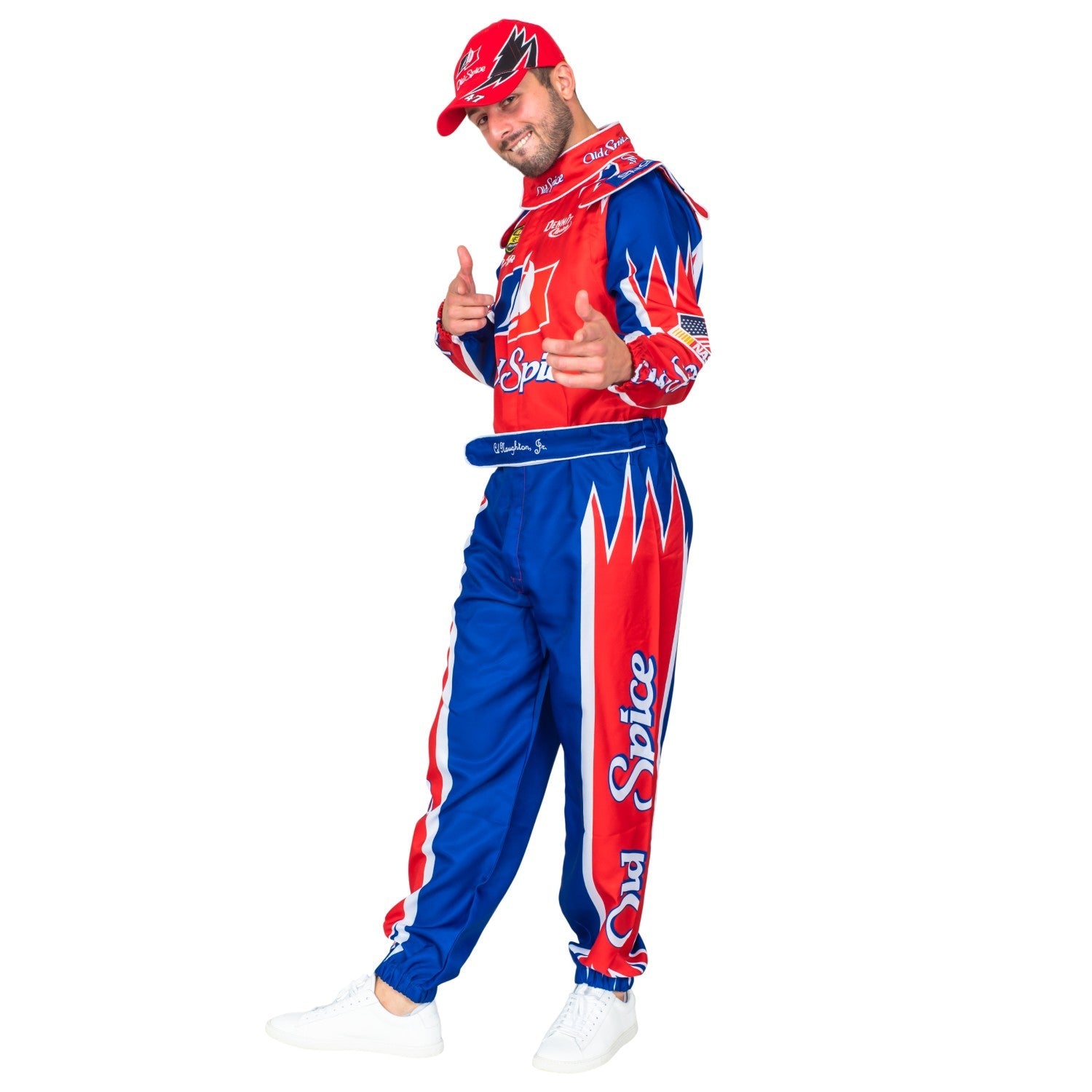 Cal Naughton Driver Deluxe Jumpsuit and Hat Halloween Costume Cosplay